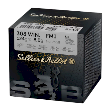 Patronas Sellier & Bellot .308Win. FMJ 8,0g