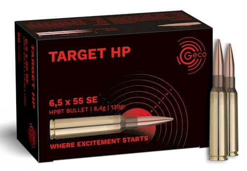 Patronas GECO 6,5 x 55 HP Target 8,4g 