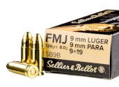 Patronas Sellier & Bellot 9mm Luger FMJ 8,0g