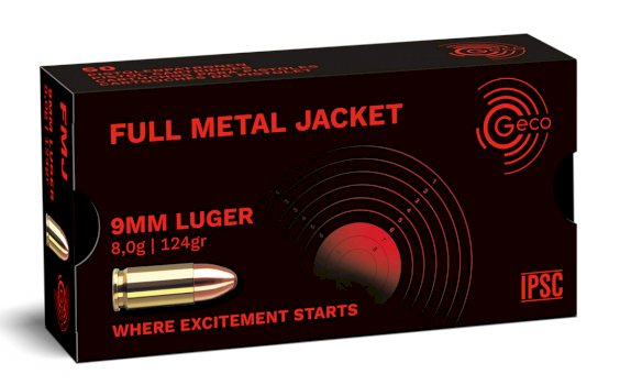 GECO Cartridges  9mm Luger FMJ 8,0g