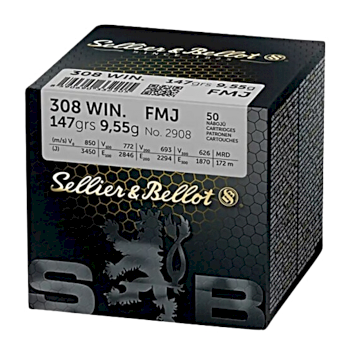Cartridges Sellier & Bellot .308Win. FMJ 9,55g
