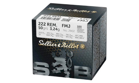 SELLIER&BELLOT Cartridges .222Rem. FMJ 3,24g
