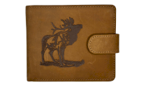 JAGERGLASS Leather wallet with hunting symbols