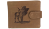 JAGERGLASS Leather wallet with hunting symbols
