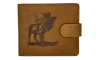 JAGERGLASS Leather wallet with hunting symbols