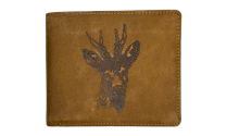 JAGERGLASS Leather wallet with hunting symbols