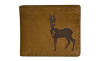 JAGERGLASS Leather wallet with hunting symbols