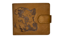 JAGERGLASS Leather wallet with hunting symbols