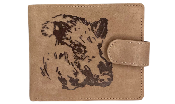 JAGERGLASS Leather wallet with hunting symbols