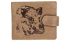 JAGERGLASS Leather wallet with hunting symbols