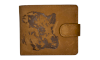 JAGERGLASS Leather wallet with hunting symbols