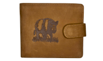 JAGERGLASS Leather wallet with hunting symbols