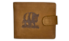 JAGERGLASS Leather wallet with hunting symbols