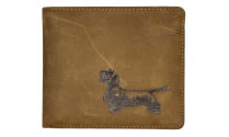 JAGERGLASS Leather wallet with hunting symbols