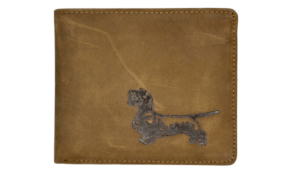 JAGERGLASS Leather wallet with hunting symbols