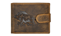 JAGERGLASS Leather wallet with hunting symbols