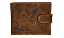 JAGERGLASS Leather wallet with hunting symbols