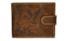 JAGERGLASS Leather wallet with hunting symbols