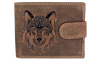 JAGERGLASS Leather wallet with hunting symbols