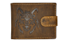 JAGERGLASS Leather wallet with hunting symbols