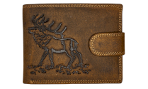 JAGERGLASS Leather wallet with hunting symbols