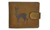 JAGERGLASS Leather wallet with hunting symbols