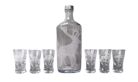 JAGERGLASS Vodka glasses set with carafe