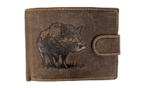 JAGERGLASS Leather wallet with hunting symbols