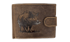 JAGERGLASS Leather wallet with hunting symbols