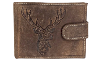 JAGERGLASS Leather wallet with hunting symbols