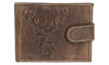 JAGERGLASS Leather wallet with hunting symbols