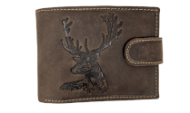 JAGERGLASS Leather wallet with hunting symbols