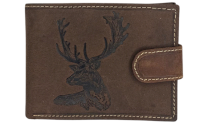 JAGERGLASS Leather wallet with hunting symbols
