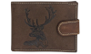 JAGERGLASS Leather wallet with hunting symbols