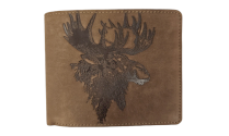 JAGERGLASS Leather wallet with hunting symbols