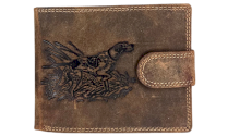JAGERGLASS Leather wallet with hunting symbols