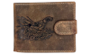 JAGERGLASS Leather wallet with hunting symbols