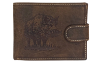 JAGERGLASS Leather wallet with hunting symbols