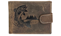 JAGERGLASS Leather wallet with hunting symbols