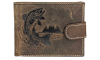 JAGERGLASS Leather wallet with hunting symbols