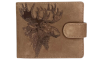 JAGERGLASS Leather wallet with hunting symbols