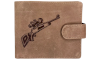 JAGERGLASS Leather wallet with hunting symbols