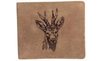 JAGERGLASS Leather wallet with hunting symbols