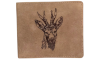 JAGERGLASS Leather wallet with hunting symbols