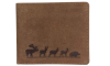 JAGERGLASS Leather wallet with hunting symbols