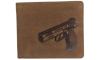JAGERGLASS Leather wallet with hunting symbols