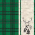 AMBIENTE Salvetes DEER PLAID ZAĻAS