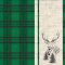AMBIENTE Salvetes DEER PLAID ZAĻAS