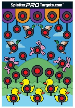 SPLATTER PRO TARGETS Paper target, 45x30 cm
